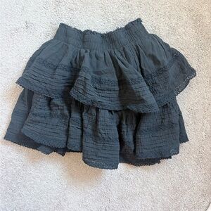 Aerie Black Layered Mini Skirt
